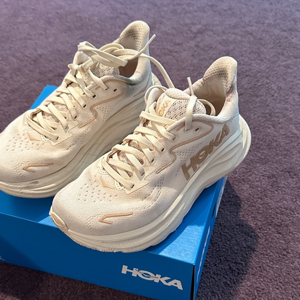 Hoka Women's Beige Athletic Shoes